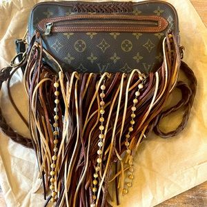 Louis Vuitton fringe vintage boho
